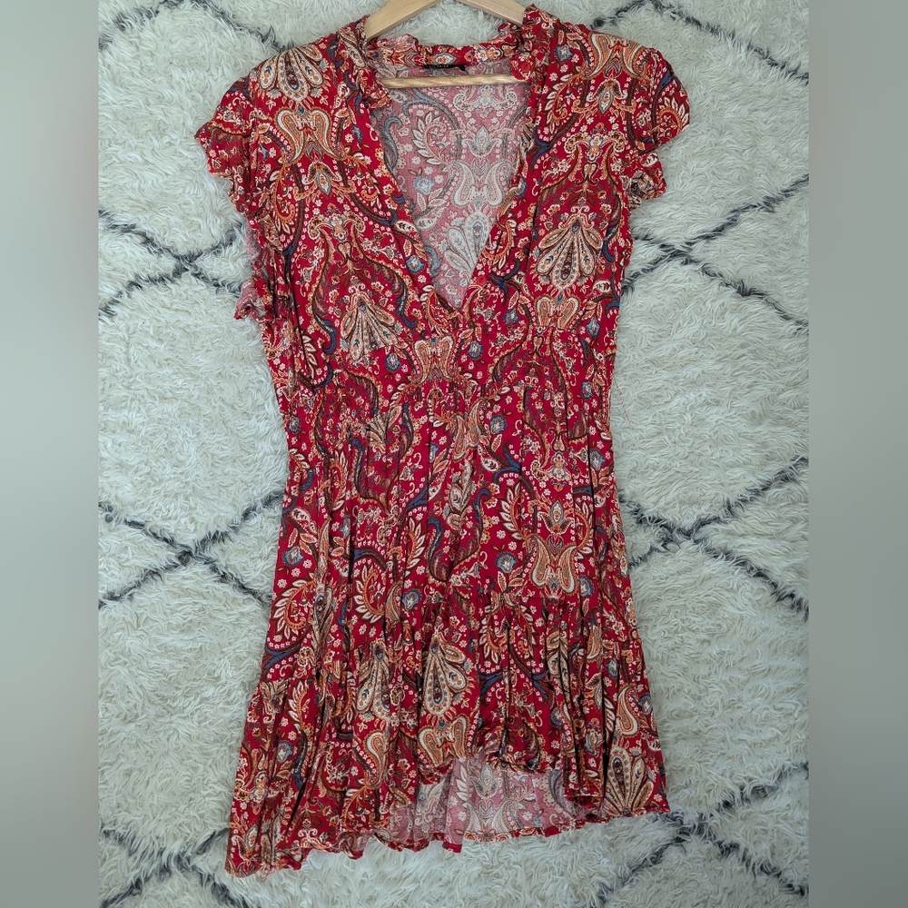 Cotton On Paisley Print Red Dress
